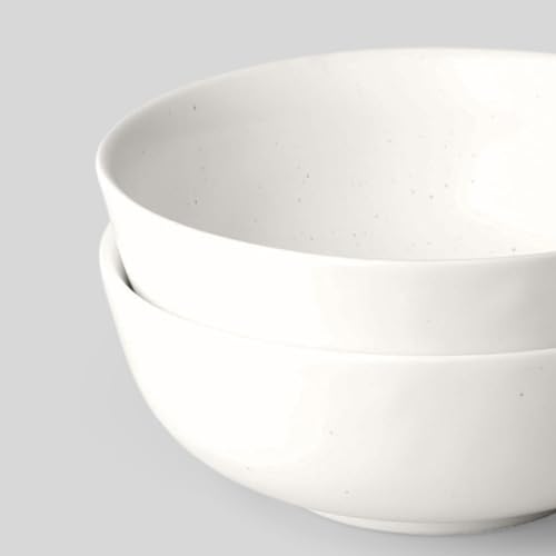 Ramen Set Includes 2 Ramen Bowls and 2 Pairs of Chopsticks (Speckled White Ramen)