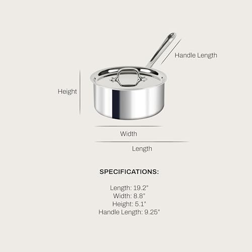D3 Stainless Steel 3 Quart Sauce Pan With Lid