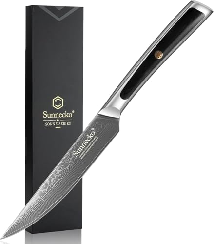 Damascus Steak Knife Non Serrated (4 Count)