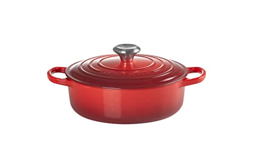 Enameled Cast Iron Round Wide Dutch Oven
