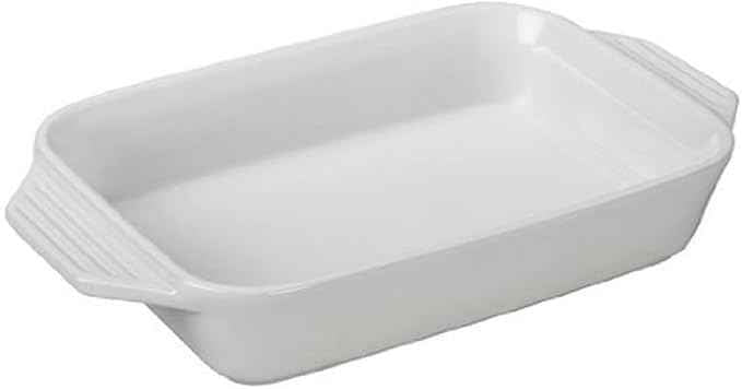 Le Creuset Stoneware Rectangular Dish, 3.15 qt. (12.5" x 8.25"), White