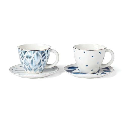 Blue Bay 4 Piece Teacup & Saucer Set (Teacup & Saucer Set)