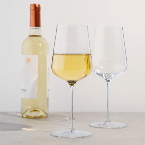 Definition Crystal Universal Wine Glasses for Red and White Wines (4 Count)