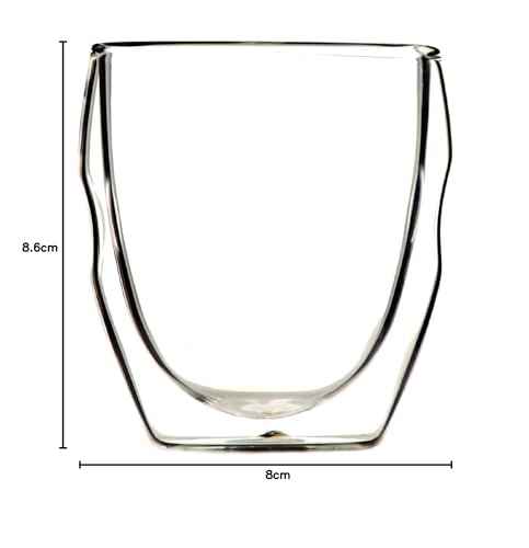 Moderna Artisan Series Double Wall 8 oz Beverage Glasses (8 Ounces)