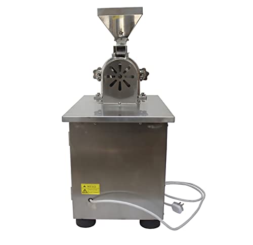 Commercial Grain Grinder Mill Electric Universal Pulverizer Grinding Machine Grain Mill Food Grinding Machine with 0.118" Crushing Fineness for Dry Grain Rice Coffee Bean