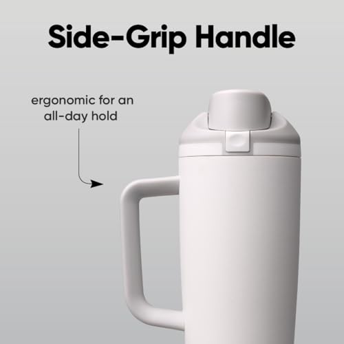 FreeSip Tumbler Stainless Steel Water Bottle 30 oz Shy Marshmallow (Shy Marshmalllow / 30 Ounces)