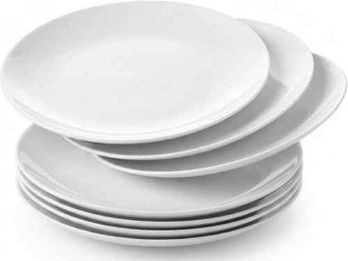 Vitrelle 6 Piece Salad Plates Set Triple Layer Glass and Chip Resistant (6PC 8.5" Salad Plates)