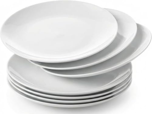Vitrelle 6 Piece Salad Plates Set Triple Layer Glass and Chip Resistant (6PC 8.5" Salad Plates)