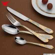 Venezia Collection Gold Flatware Serving Set for 12, 75-Pc Luxury Dining Silverware Cutlery Service, 24 Kt 18/10 Premium Surgical Stainless Steel Hostess Set in a Wooden Storage Case Chest (Biscotti)