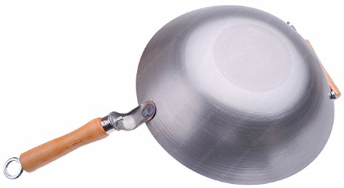 16 Inches Carbon Steel Wok with Helper Handle (16-Inches)
