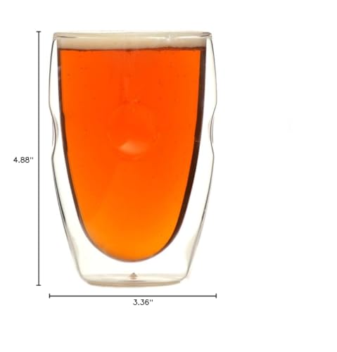 Moderna Artisan Series Double Wall 12 oz Beverage Glasses (12 Ounces)