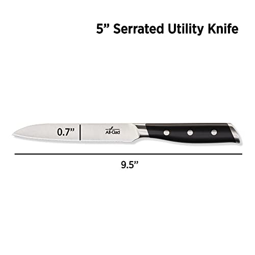 Forged German Stainless Steel Serrated Utility Knife 5 Inch