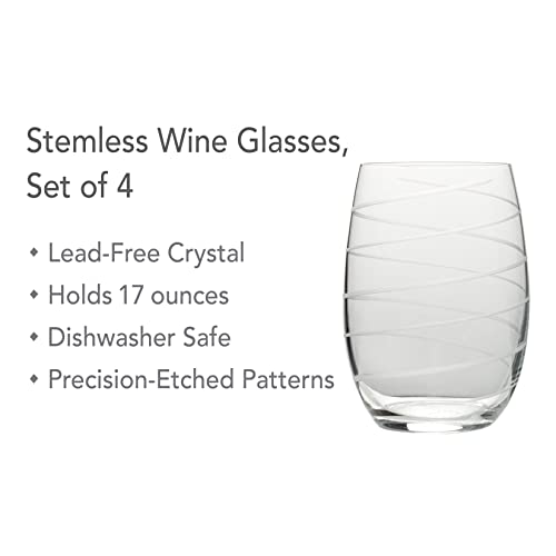 Cheers Stemless Wine Glasses (4 Count)