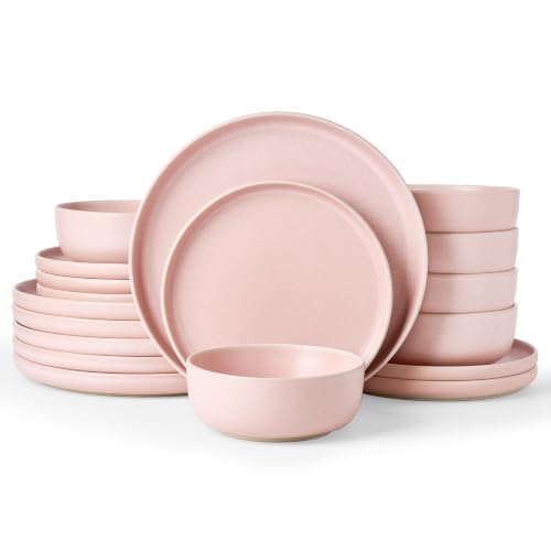 Milkyway 18 Piece Stoneware Dinnerware Set (Light Pink / Service for 6 (Standard Dinner Set))