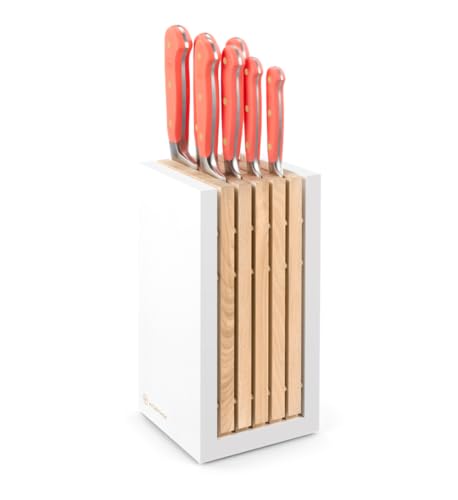 Classic Coral Peach 8 Piece Knife Block Set (8 Count)