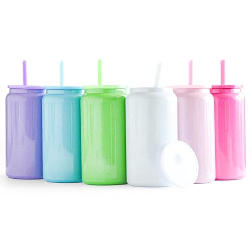 Stainless Steel Cups with Lids and Straws (Iridescent-Colored)