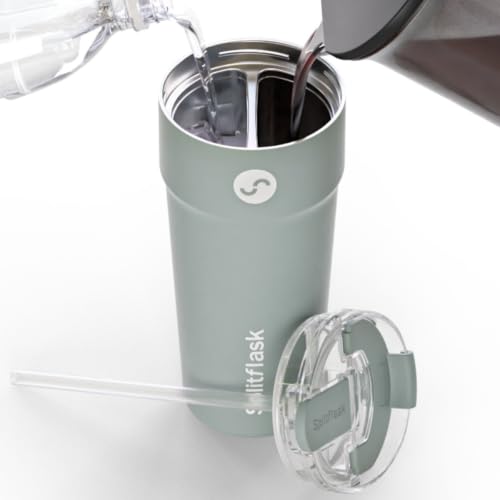 Stainless Steel Insulated Tumbler Cup with Straw & Sip Lid (Royceton Sage)