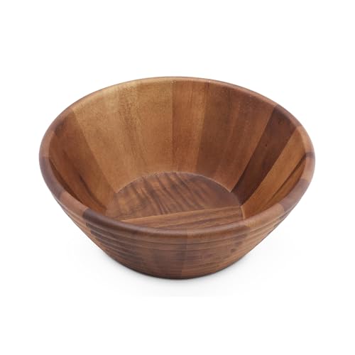 Acacia Wood Salad Bowl (12" Large Beehive Salad Bowl)