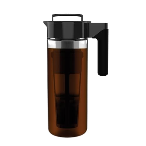 Glass Cold Brew Coffee Maker for Iced Coffee (2 Quart)