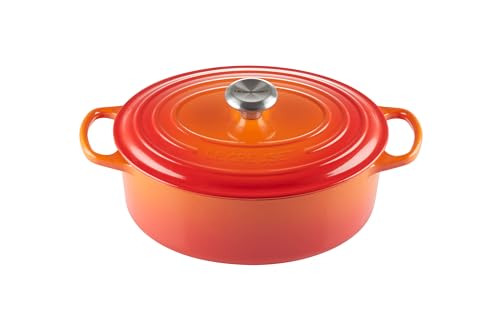Enameled Cast Iron Oval Dutch Oven