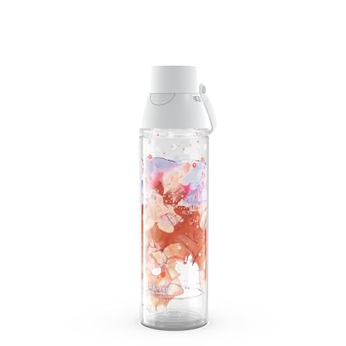 Inkreel Apricot Petals Made in USA Double Walled Insulated Tumbler Travel Cup Keeps Drinks Cold & Hot (Inkreel Apricot Petals / 24oz Venture Lite with 2-in-1 VersaLid)