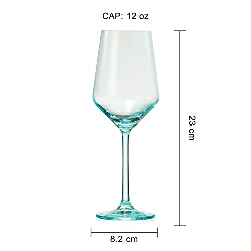Spring Colored Crystal Wine Glass Set of 6 (6 Count)