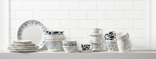 Blue Bay 4 Piece Set Dinner Plates (Dinner Plates, Set of 4, Ikat)