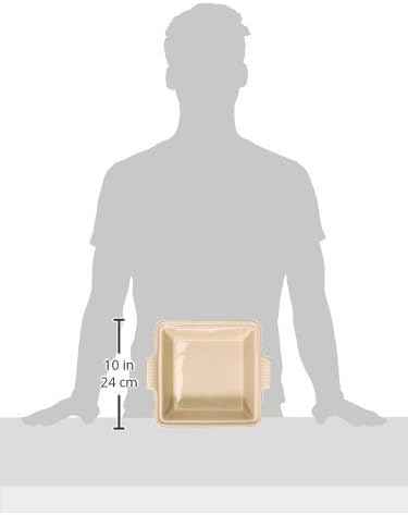 Le Creuset Stoneware Heritage Covered Square Casserole, 2.5 qt. (9"), Cerise