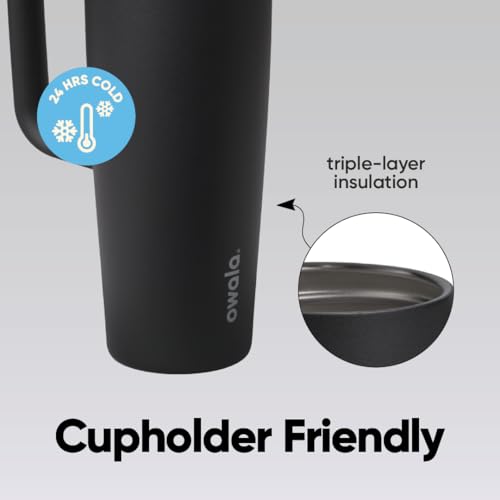 FreeSip Tumbler Stainless Steel Water Bottle 30 oz Very (Very, Very Dark / 30 Ounces)