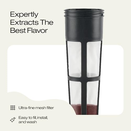 Deluxe Cold Brew Coffee Maker (Black / 2 qt)