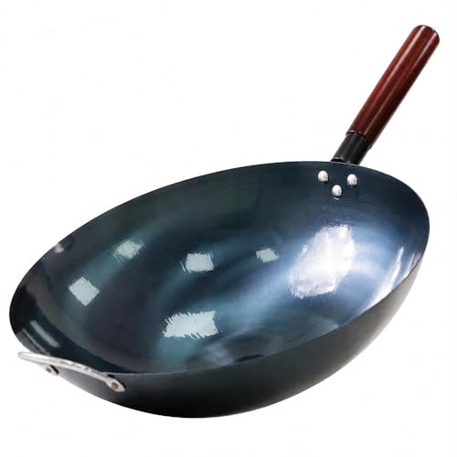 14 Inch Blue Carbon Steel Wok
