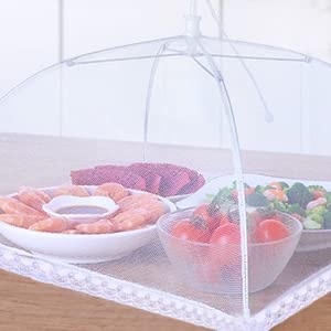 4 Pcs Extra Large Mesh Food Cover Tent Umbrella for Outside Parties