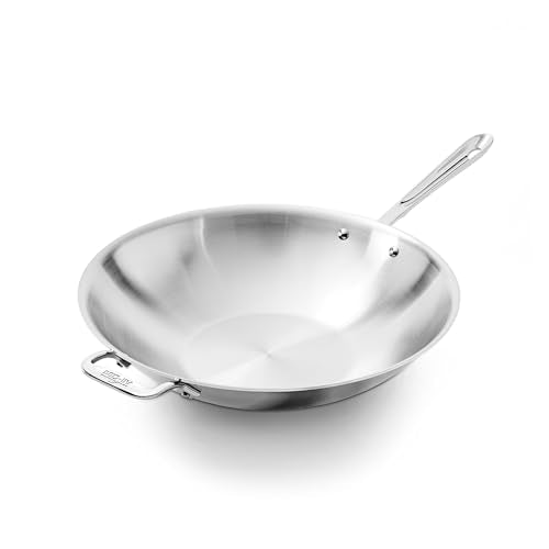D3 Stainless Steel 14" Wok Pan with Lid