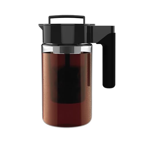 Glass Cold Brew Coffee Maker for Iced Coffee (1 Quart)
