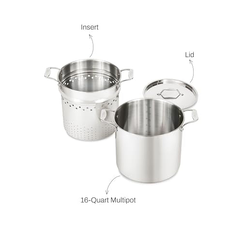 Simply Strain Stainless Steel 16 Qt Stock Pot with Strainer Insert