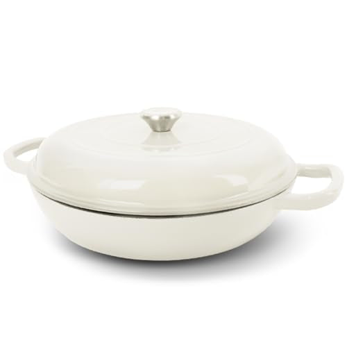 Enameled Cast Iron Dutch Oven (Cream White / 3.8 QT)