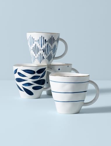 Blue Bay 4 Piece Dessert Mug Set (Dessert Mugs, Set of 4)
