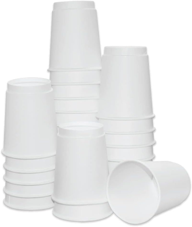 Insulated Paper Cups for Coffee & Tea Made in USA | Recyclable Double Wall Disposable To-Go Cups for Hot Beverages | Sturdy, Food Safe, and Eco-Friendly Hot Cups (8 oz, 500 Count)