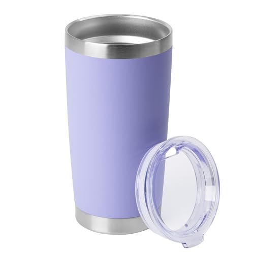 20oz Stainless Steel Tumblers Bulk (Light Purple-A / 1 Count (Pack of 1))
