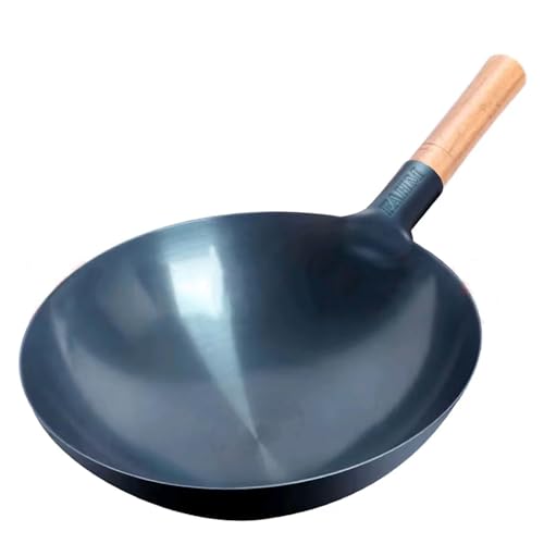 14 Inch Pre Seasoned Blue Carbon Steel Wok