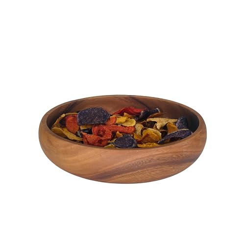 Woodard & Charles Acacia Wood Multipurpose Serving Bowl (8" x 1.5" Set of 1)