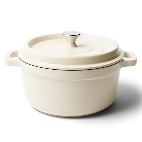 6.5 Quart Dutch Oven Pot with Lid (6.5 QT / Beige)