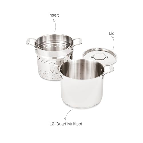 Simply Strain Stainless Steel 12 Qt Stock Pot with Strainer Insert