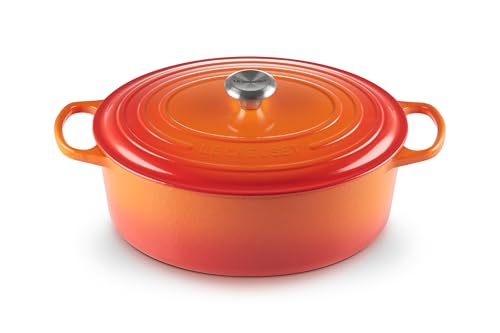 Enameled Cast Iron Oval Dutch Oven