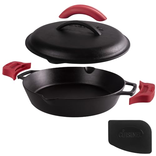 Cast Iron Skillet with Cast Iron Lid (Dual Handle Skillet + Cast Iron Lid / 12")