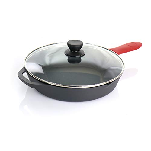 Pre Seasoned 9 Piece Cast Iron Skillet Set (6 Inch, 8 Inch, 10 Inch / 9 Piece Set)