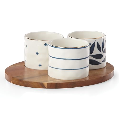 Blue Bay 4 Piece Snack Bowl & Tray Set (Snack Bowls, Round)