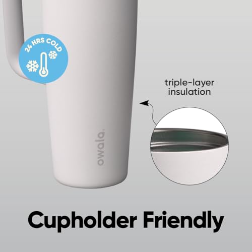 FreeSip Tumbler Stainless Steel Water Bottle 30 oz Shy Marshmallow (Shy Marshmalllow / 30 Ounces)