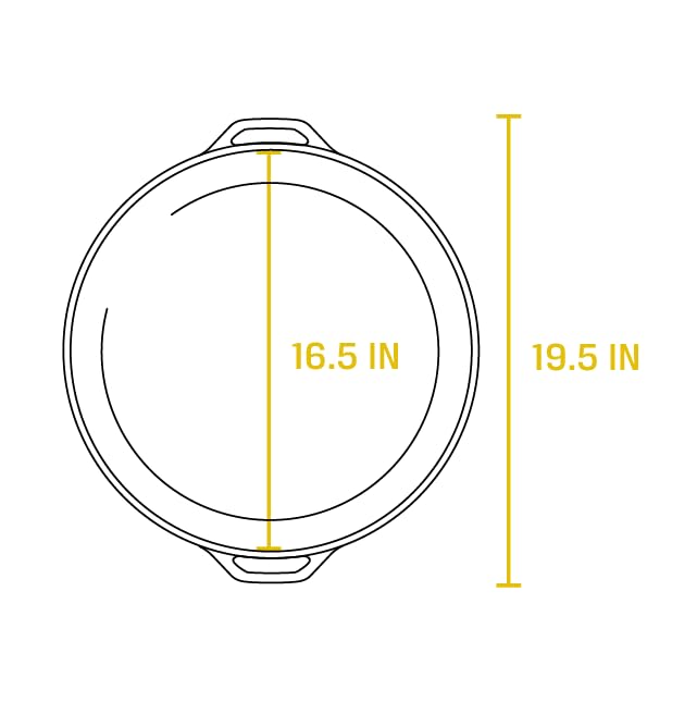 Pre Seasoned Cast Iron Skillet with Dual Loop Handles (17 Inch)