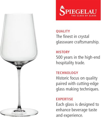Definition Crystal Universal Wine Glasses for Red and White Wines (4 Count)